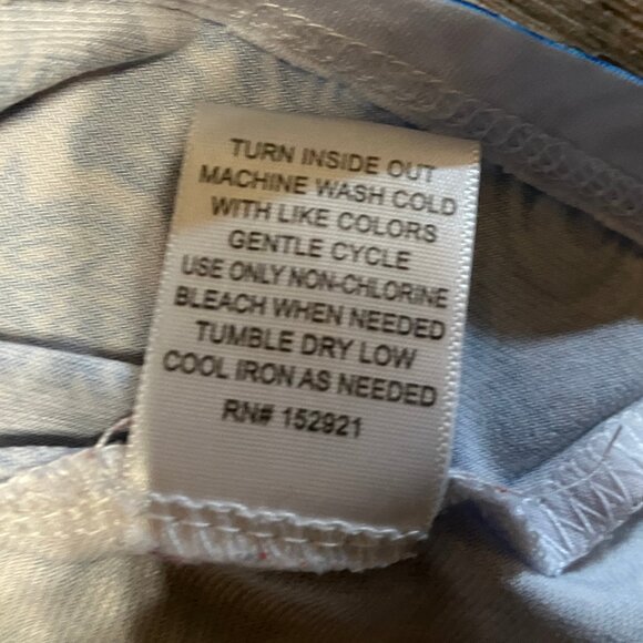 Blue Mood Rayon Long Short Sleeve Top (M) - Picture 7 of 12